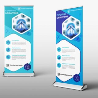 Kakémono publicitaire 85X200cm